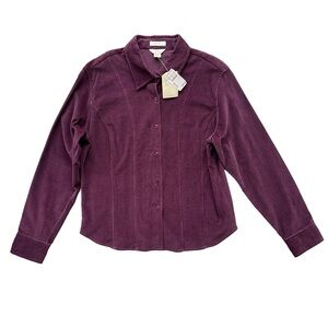 Christopher & Banks Rich Plum Button Down Shirt
